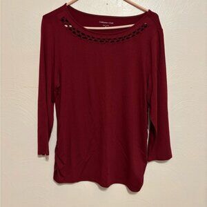 NWT Women’s Coldwater Creek Maroon Top Size M